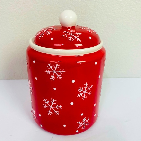 Hallmark Holiday Snowman Cookie Jar Canister 9.5” x 6.5” - Picture 3 of 8